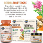 Garden of Life Organics Golden Milk Recovery & Nourishment Powder - 44mg Turmeric Curcumin (95% Curcuminoids), Ashwagandha - Organic Non-GMO Vegan & Gluten Free Herbal Supplements, 30 Servings