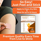 Live To Shine Turmeric Curcumin Topical Patches with Ginger, Boswellia & Holy Basil – Easy Plant-Based Alternative to Pills – 30-Day Supply – Vegan, Clean, USA Made