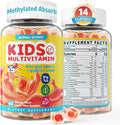 Kids Multivitamin Gummies with Iron, Sugar Free, Kids Daily Vitamins + Probiotics, Algae Omega 3 (EPA/DHA), A, C, D, Methyl B12, Folate, B6, Zinc, Biotin, for Healthy Growth, Immune Support, 60 Count