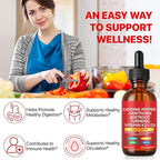 Cayenne Pepper Drops Supplement Liquid with Hawthorn Berry, Vitamin D3 K2 Beet Root Powder, Ceylon Cinnamon, Turmeric Curcumin, Organic Panax Ginseng, Berberine Extract Organic