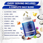 Glutathione, Vitamin C, Glycine, Alpha Lipoic Acid & Milk Thistle – Support Immunity & Radiant Skin – 150 Capsules