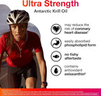 MegaRed Ultra Strength 1000mg Omega-3 Krill Oil Supplement with EPA/DHA, Astaxanthin & Phospholipids, No Fish Oil Aftertaste Supports Heart, Brain, Joint and Eye Health, 60 Count Softgels.