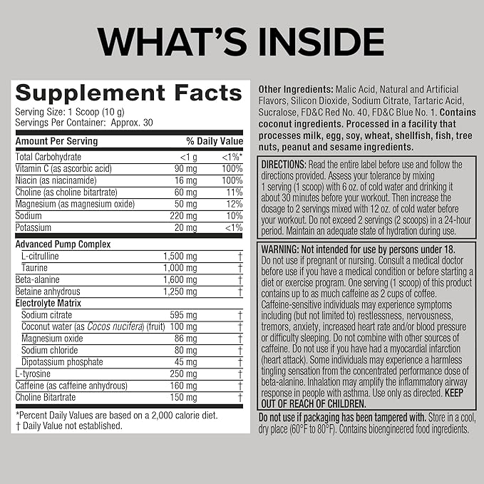 Six Star Pre-Workout Explosion, Grape (30 Servings) - Preworkout Energy Powder Supplement for Men & Women - Workout Drink Mix with L-Tyrosine & Beta Alanine - Sports Nutrition Products