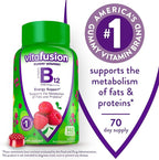 Vitafusion Vitamin B12 for Energy Metabolism, Multivitamin Plus Immune Support Gummies with Vitamin C, Zinc - 140 + 90 Count
