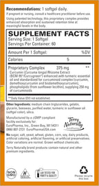 Terry Naturally CuraMed 375mg - Antioxidant Supplement for Brain & Immune Health Support - Dietary Supplement with Curcumin & Turmeric Essential Oil - Herbal Liver Support - 60 Softgels