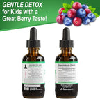 Zeolite Detox for Kids Liquid Drops - Advanced Clinoptilolite with Pure Vitamins B12 & D - Kids Gentle Body Daily Cleanse Focus & Speech Extra Clinoptilolite Zeolite Drops Detox Cleanse Supplement 2oz