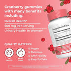 MaryRuth Organics Organic Cranberry Gummies - 500mg Supplement | Urinary Tract Health for Women | with D Mannose | Traditional Use | USDA Organic | Vegan | Non GMO | 30 Servings