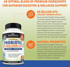 Probiotic 65 Billion - Probiotics with Prebiotic for Women & Men - Lactobacillus Acidophilus Digestive Health Capsules - Targeted Release Technology - Shelf Stable Supplement Non-GMO Dairy Free-30ct