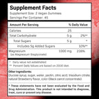 Magnesium Glycinate Gummies, 1000 mg - Magnesium Supplement to Support Relaxation, Heart Health - Chewable Calm Magnesio Gummies for Adults, Glicinato De Magnesio - Strawberry Flavor - Pack of 2