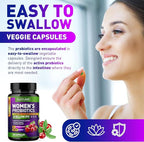 Probiotics for Women - 60 Billion CFUs, 16 Strains, with Cranberry, D-Mannose & Prebiotics - Supports Digestive, Immune, & Vaginal Health - Non-GMO, Dairy & Gluten-Free - 120 Veggie Capsules