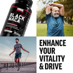 Force Factor Black Maca Root Supplement for Men, 1000mg Maca Negra Extract for Energy, Hormonal Balance & Vitality, Superior Absorption with BioPerine, 120 Capsules, 2-Pack