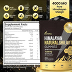 VivoNu Shilajit* Gummies,Pure Himalayan* micronutrient Supplement, Himalayan Premium Ingredient with Shilajit, Ashwagandha, Gokshura, Fulvic Acid & 85+ Trace Minerals I for Men & Women (4000MG/1 Bag)