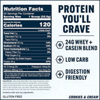 PEScience Select Protein Powder, Whey and Casein Blend, Lean Protein Powder for Women and Men, Low Calorie, Low Carb, Keto Friendly, Gluten Free, Cookies and Cream - 55 Servings