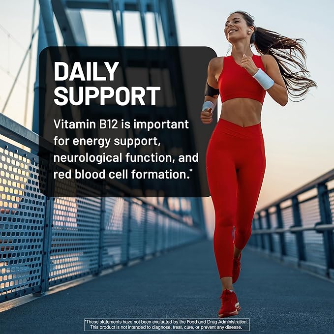 NatureWise Vitamin B12 Methylcobalamin - Active Form for Ultra Absorption - 1000mcg Methylated B12 for Energy, Nerve & Heart Support - Non-GMO, Vegan, USA Manufactured - 60 Capsules[60-Day Supply]
