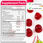 VitaUp Beet Root Gummies – Beetroot Supplement with CoQ10, Grape Seed, Vitamin C, B12 & B3 – Nitric Oxide Gummies for Circulation Support – Beet Supplement for Energy & Immune Support – 120 Beet Chews