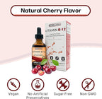SBR Nutrition Vitamin B12 Sublingual Liquid Drops - Methylcobalamin, VIT B 12 Supports Energy, Max Absorption, 3000mcg Per Serving, 60 Servings, Non-GMO, Vegan Friendly, Manufactured in The USA