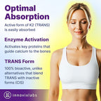 InnovixLabs Full Spectrum Vitamin K2-90 Softgels with 600 mcg of Trans Form MK7 and MK4 - Supports General Health and Bone Strength - Soy and Gluten Free K2 Vitamin Supplement (Pack of 2)