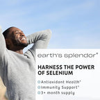 Earth's Splendor Selenium 200 mcg Supplement for Men & Women, Support Antioxidant Health and Immune System (100 Tablets, 3+ Month Supply)
