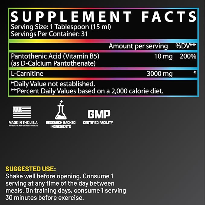 Nutrex Research Liquid L Carnitine 3000 – Sour Gummy Worms | L-Carnitine Liquid Shots, Stimulant Free | Supports Muscle Recovery for Men and Women - 31 Servings
