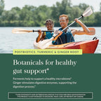 Gaia Herbs Ginger-Turmeric Postbiotic - Healthy Gut Support* - 60 Vegan Liquid Phyto-Caps (30 Servings)