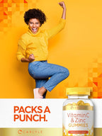 Carlyle Vitamin C and Zinc Gummies | 70 Count | Lemon Flavor | Vegan, Non-GMO, and Gluten Free Supplement