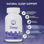 Sleeping Aid Supplement - Natural Sleep Supplement Tablets with Valerian Root, Passionflower, Magnesium, Melatonin, Soothing Herbs for Relaxation and Sleep - NASA Technology, 60 ct