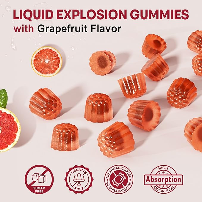 Maca Root Filled Gummies 2000mg for Women Men | Sugar Free | Organic Black, Red, Yellow Maca Root Supplement Gummy Chews with Ashwagandha Ginseng & Zinc | Vegan, Non-GMO, Grapefruit Flavor, 60 Count