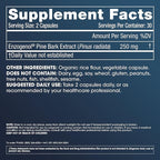 ProHealth Enzogenol Pine Bark Extract | 60 Capsules | New Zealand Sourced Antioxidant Support | Triple 3rd Party Tested, GMP Manufactured in The USA