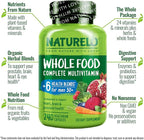 NATURELO Whole Food Multivitamin for Men 50+ - with Vitamins, Minerals, Organic Herbal Extracts - Vegan Vegetarian - for Energy, Brain, Heart and Eye Health - 240 Capsules