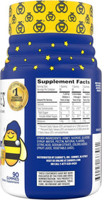 Zarbee's Kids Melatonin Gummies with 1mg Melatonin, Kids Sleep Gummy, Promotes Peaceful Sleep, Drug-Free, Non-Habit-Forming, Natural Strawberry, 90 ct