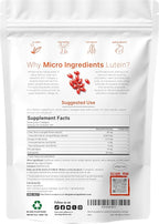 Micro Ingredients Lutein & Zeaxanthin 40mg Softgels, 240 Count, with Astaxanthin, Omega-3s, & Phospholipids | Eye + Vision Health Vitamins | Third Party Tested, Non-GMO, Gluten Free