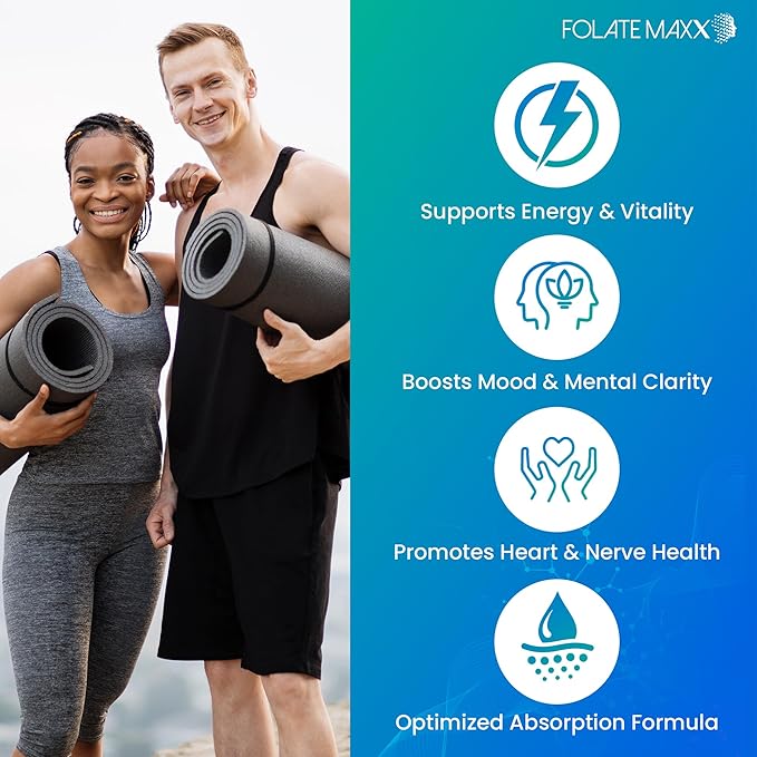 L Methylfolate 7.5mg – Methylfolate Supplement for Women & Men – High Potency Methylated Vitamin B9 5-MTHF for Energy, Mood & Focus – Non-GMO, Gluten-Free, 90 Capsules (3-Month Supply)