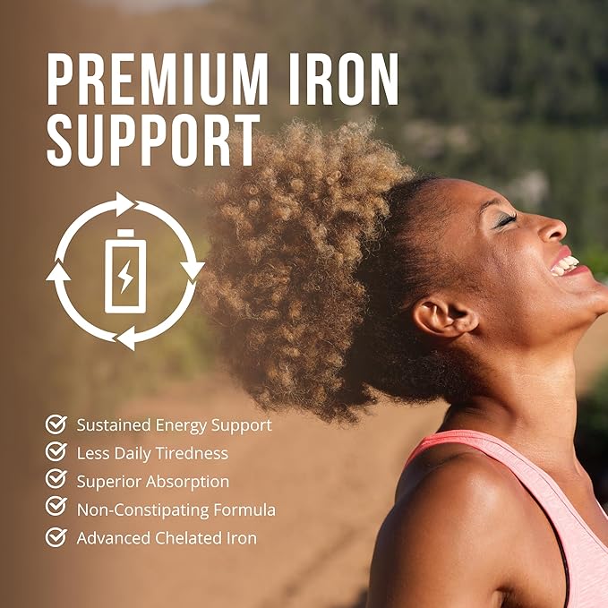 Approved Science Anemiaprin - Absorbable Iron, Vitamin C - Gentle On Stomach - 380 Capsules - 6 Month Supply - Non-GMO, Vegan