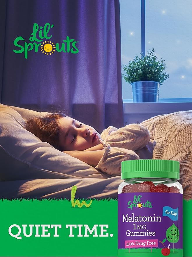 Carlyle Kids Melatonin Gummies | 1 mg 100 Count | Fruit Flavor Gummy | Vegan, Non-GMO, Gluten Free | by Lil Sprouts