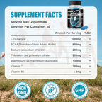 L-Glutamine Gummies 1000mg with BCAA, Potassium, Magnesium & Vitamin C, Muscle Recovery, Endurance Support & Daily Nutrition, Portable Supplement for Men＆Women, Lime Grapefruit Flavor, 120 Count