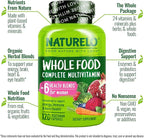 NATURELO Whole Food Multivitamin for Women - with Vitamins, Minerals, & Organic Extracts - Supplement for Energy and Heart Health - Non GMO - 120 Vegan Capsules