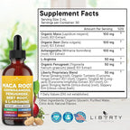Organic Maca Root Liquid Drops with Ashwagandha, Nettle, Fenugreek, Beet Root and L-Arginine Liquid Multivitamin for Women and Men - 8oz