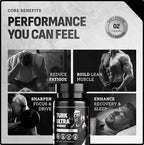Turkesterone & Tongkat Ali for Men (60 Capsules) - Turkesterone 500mg + Tongkat Ali 500mg + Apigenin 25mg + BioPerine 5mg per serving to boost stamina, muscle growth and builder - Made in The USA