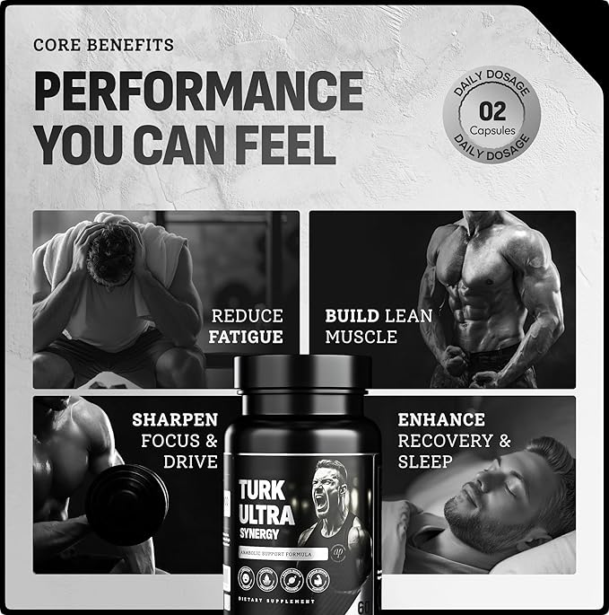Turkesterone & Tongkat Ali for Men (60 Capsules) - Turkesterone 500mg + Tongkat Ali 500mg + Apigenin 25mg + BioPerine 5mg per serving to boost stamina, muscle growth and builder - Made in The USA