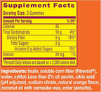 Metamucil Fiber Gummies for Adults, No Sugar Added Orange Flavor, 5g Prebiotic Plant Based Fiber Supplement Blend, 120 Count