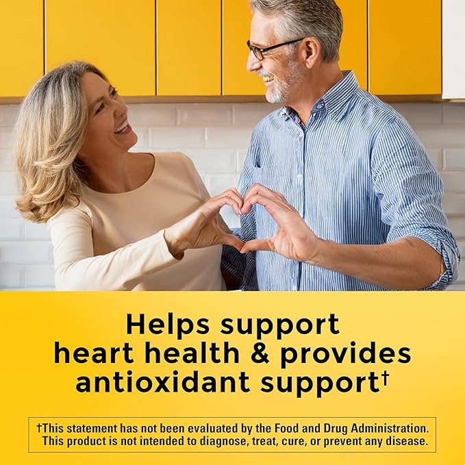 Nature Made CoQ10 200mg per Serving with Black Pepper Extract for Enhanced Nutrient Absorption, CoQ10 Supplement for Heart Health Support, 60 Softgels, 30 Day Supply