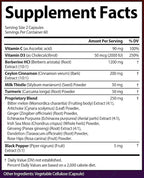 Berberine with Ceylon Cinnamon Supplement, Milk Thistle, Turmeric, Bitter Melon for Digestion, Immunity. Organic Complex for Men & Women, Non-GMO, Gluten-Free, Vegan, USA (120 Capsules)