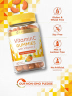 Carlyle Vitamin C Gummies | 60 Count | Orange Flavor | with Vitamin E | Vegan, Non-GMO, and Gluten Free Supplement