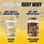 Axe & Sledge WHEY More Premium Protein Blend | 24g Protein, Whey Concentrate & Isolate | Prebiotic Fiber for Enhanced Absorption | Creamy, Delicious, Versatile | 30 Servings, Honey Grizzly Graham