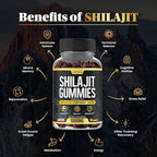 Shilajit Gummies - 3 in 1 with Sea Moss, Black Seed Oil, Ashwagandha - Natural Formula Shilajit Supplement 85+ Trace Minerals, Pure Himalayan Shilajit Gold Gomitas De Shilajit, USA Made (60 Gummies)