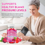 Beet Root Gummies for Women & Men, Beetroot Supplement Beet Chews with Vitamins Grape Seed for Antioxidant Supoort & Immune Health, Sugar-Free/Vegan/Organic,Raspberry Flavor 60 Count