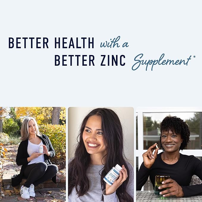 Chelated Zinc Supplements | Zinc Glycinate 30mg | Highly-Absorbable TRAACS Chelated Bisglycinate, Vitamin B6 and BioPerine | Immune Support, Acne & Energy | Non-GMO, Gluten-Free | 120 Capsules