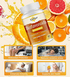 Vitamin C with Bioflavonoids Supplement for Immunity* & Antioxidant & Skin - Blend of VIT C 1000mg and Citrus Bioflavonoids 1100mg, Non-Acidic Acerola Cherry Vitamin C, Vegan, 90 Capsules