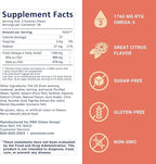Omega 3 Gummy Chewables - 90 Gel Chews, 30-Day Supply, Citrus Flavor - 1760mg Ultra-Pure rTG Omega 3 for Eye, Heart, Brain, Joint & Immune Health