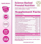 Pink Stork Total Prenatal Vitamins with DHA, Folate, Iron, Choline, and Vitamin B12 - Prenatals for Women to Support Fetal Development, Pregnancy Essentials, Berry Essence, 60 Capsules, 1 Month Supply